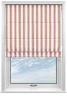 Lace Stripes, Toast Orange - Motorised Roman Blind